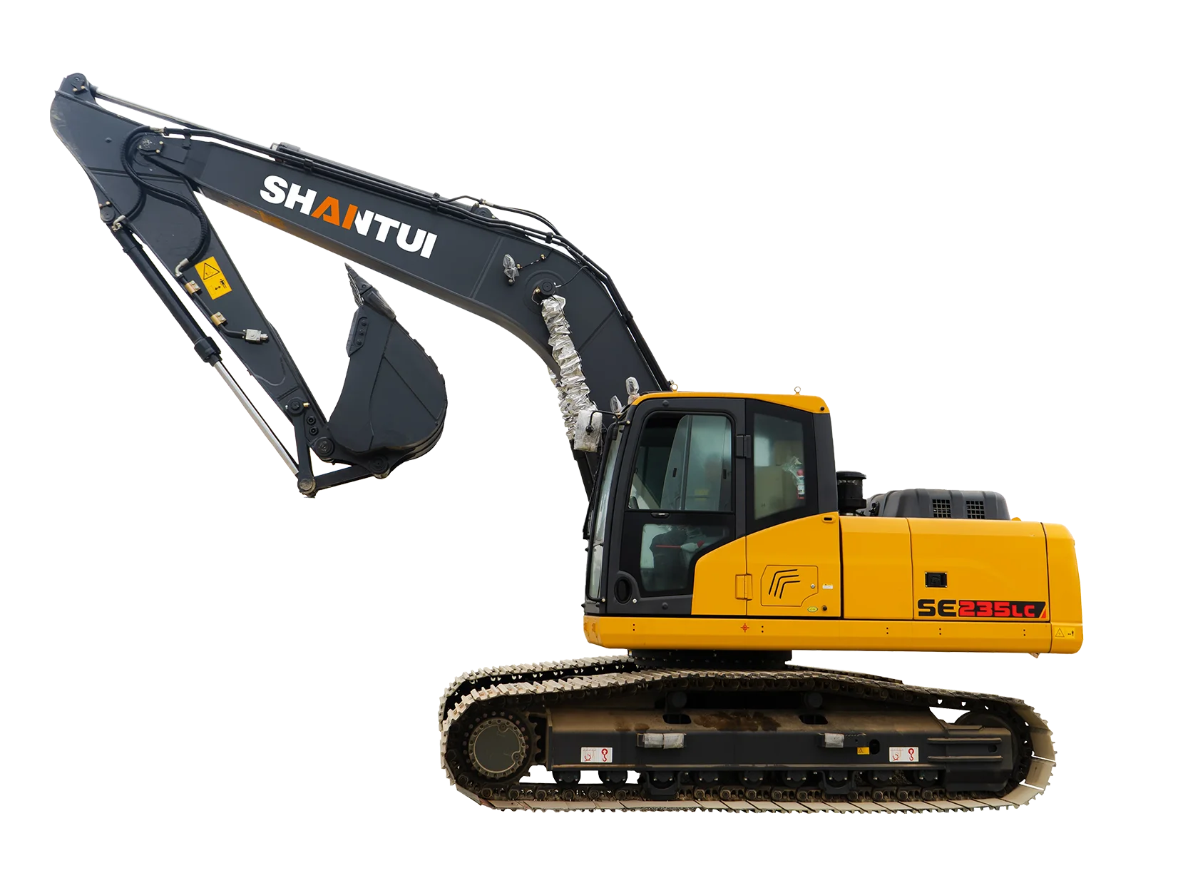 Excavadora Caterpillar 320 año 2019 sobre orugas en terreno de obra