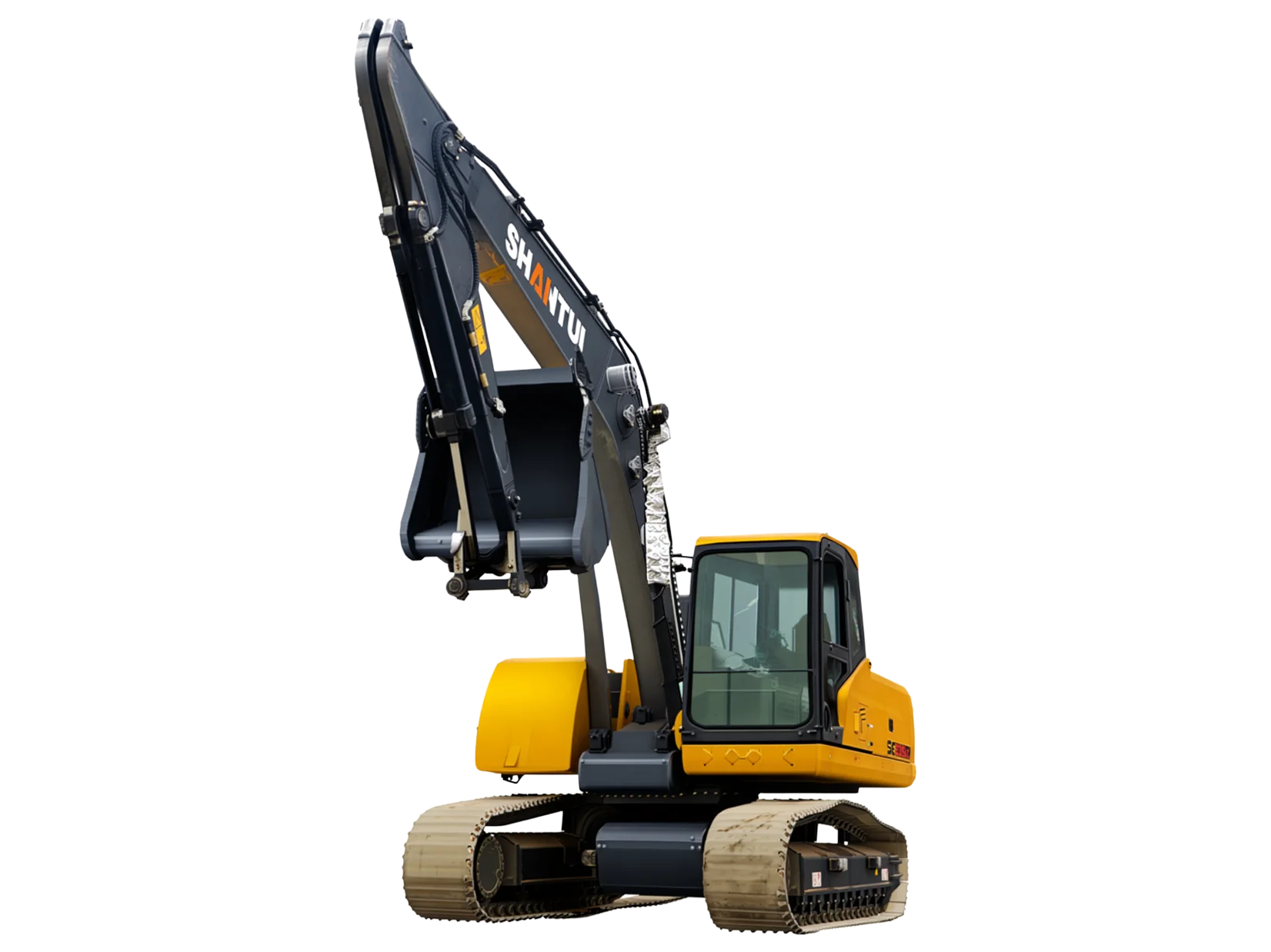 Excavadora Caterpillar 320 año 2019 sobre orugas en terreno de obra